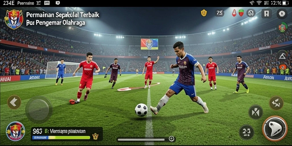 Tampilan gameplay 234E dengan aksi seru di lapangan.