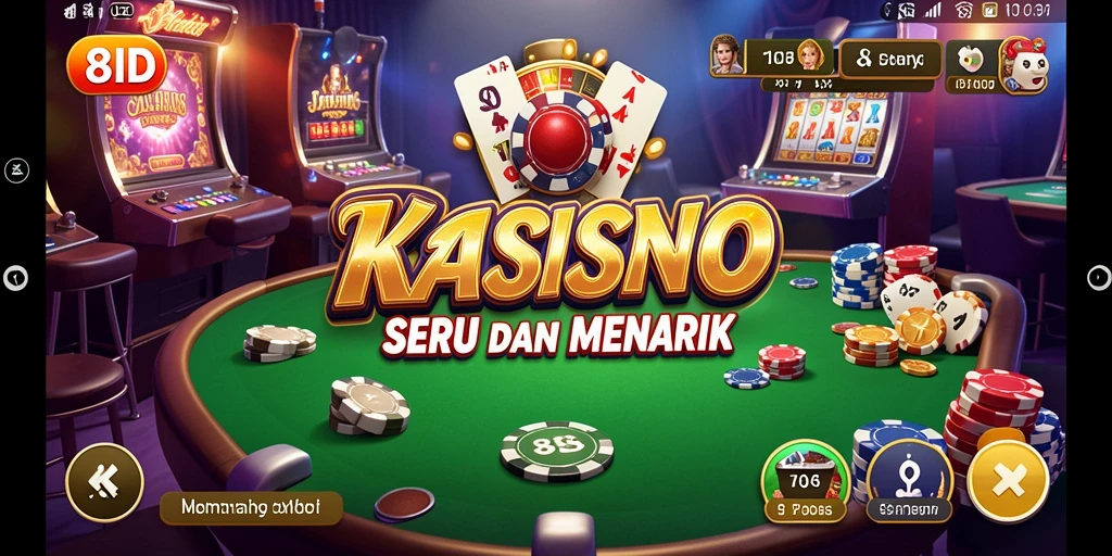 Tampilan gameplay seru di aplikasi Kasino 8ID.