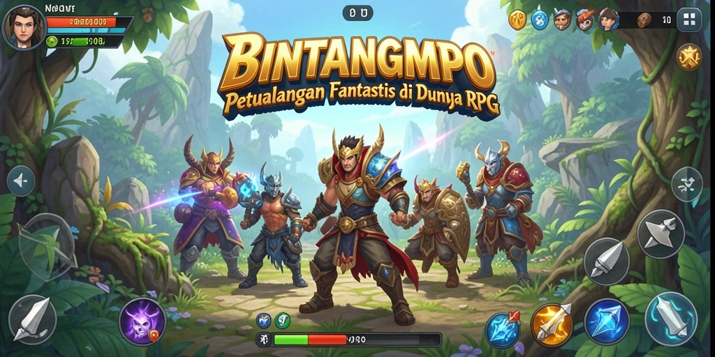 Screenshot gameplay menarik dari BINTANGMPO dengan karakter sedang beraksi.