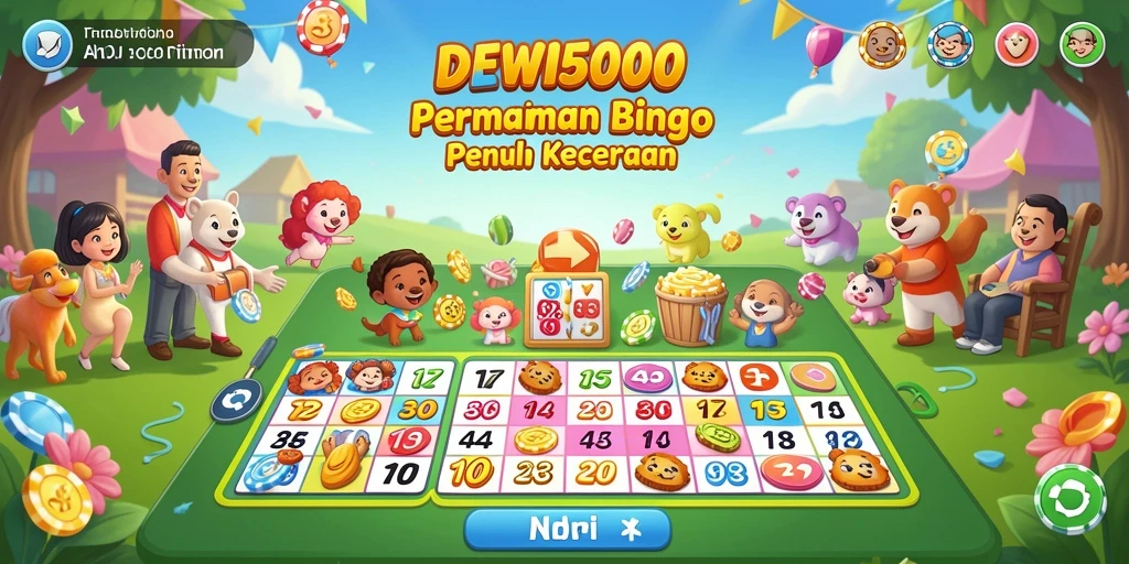 Tampilan screenshot utama DEWI5000 dengan gameplay Bingo yang seru.