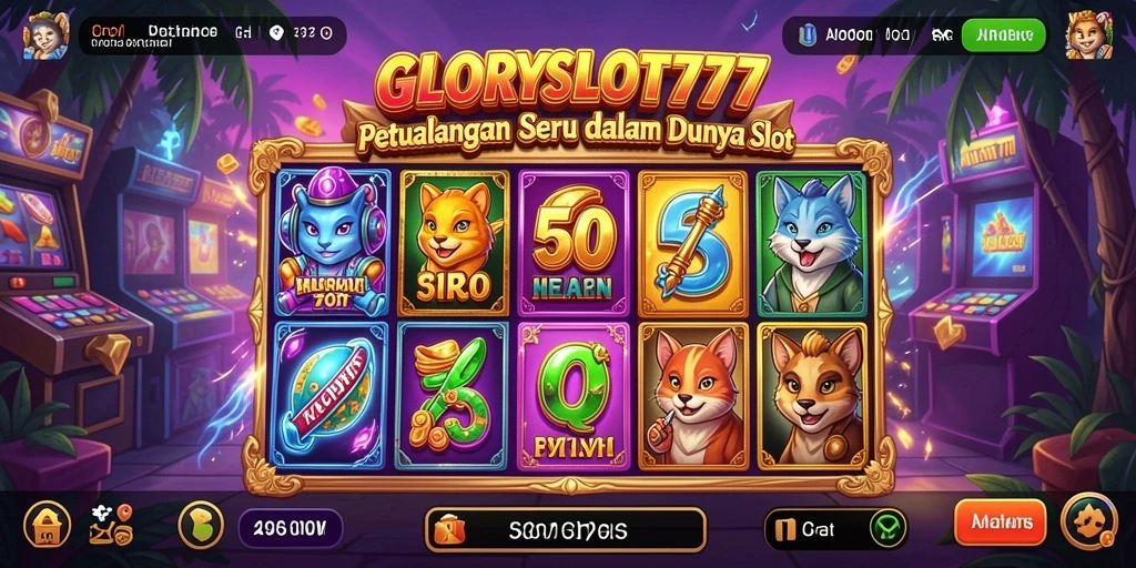 Tampilan gameplay seru dalam GLORYSLOT777 di dunia penuh petualangan.