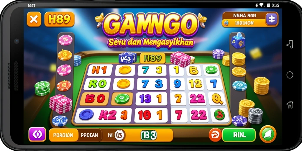 Screenshot gameplay H89 yang penuh aksi bingo.