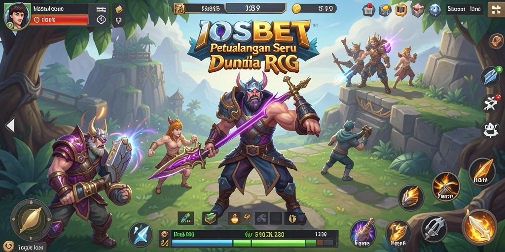 Screenshots menunjukkan aksi epik dalam pertempuran RPG.