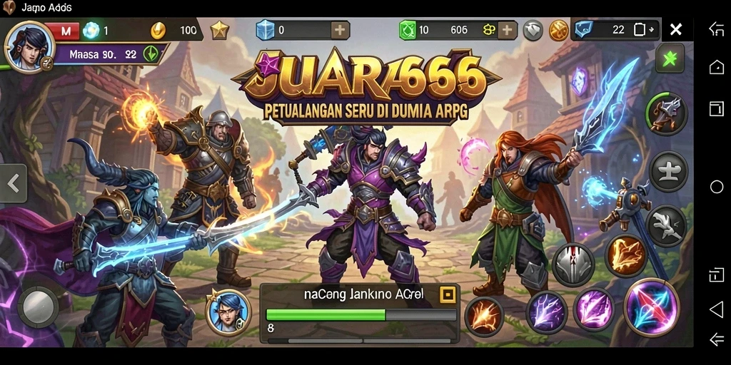 Screenshot menampilkan adegan pertarungan seru di JUARA666.