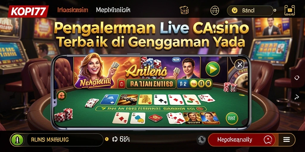 Tampilan menarik dari gameplay Live Casino di KOPI77.