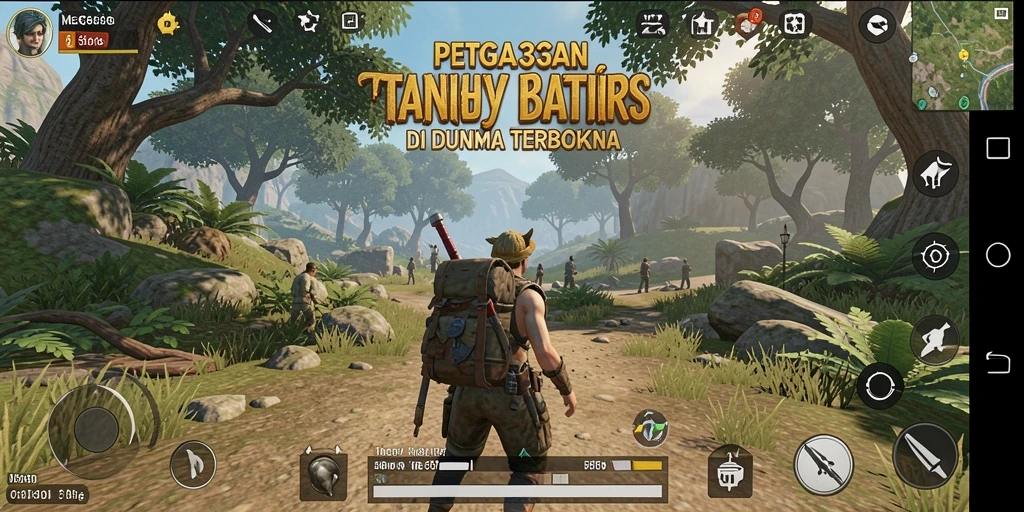 Gameplay MEGA338 yang menampilkan petualangan bebas di dunia terbuka.