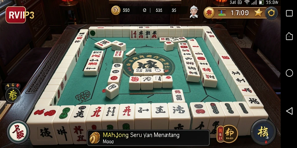 Tampilan gameplay Mahjong yang menarik di RVIP3