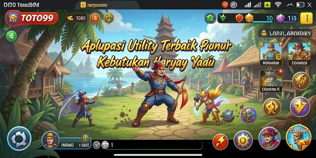 Tampilan aplikasi TOTO99 dengan fungsionalitas Utility yang lengkap.