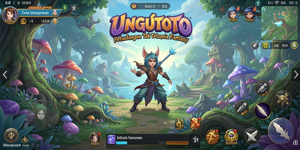 Tampilan gameplay seru dari UNGUTOTO yang menampilkan petualangan epik.
